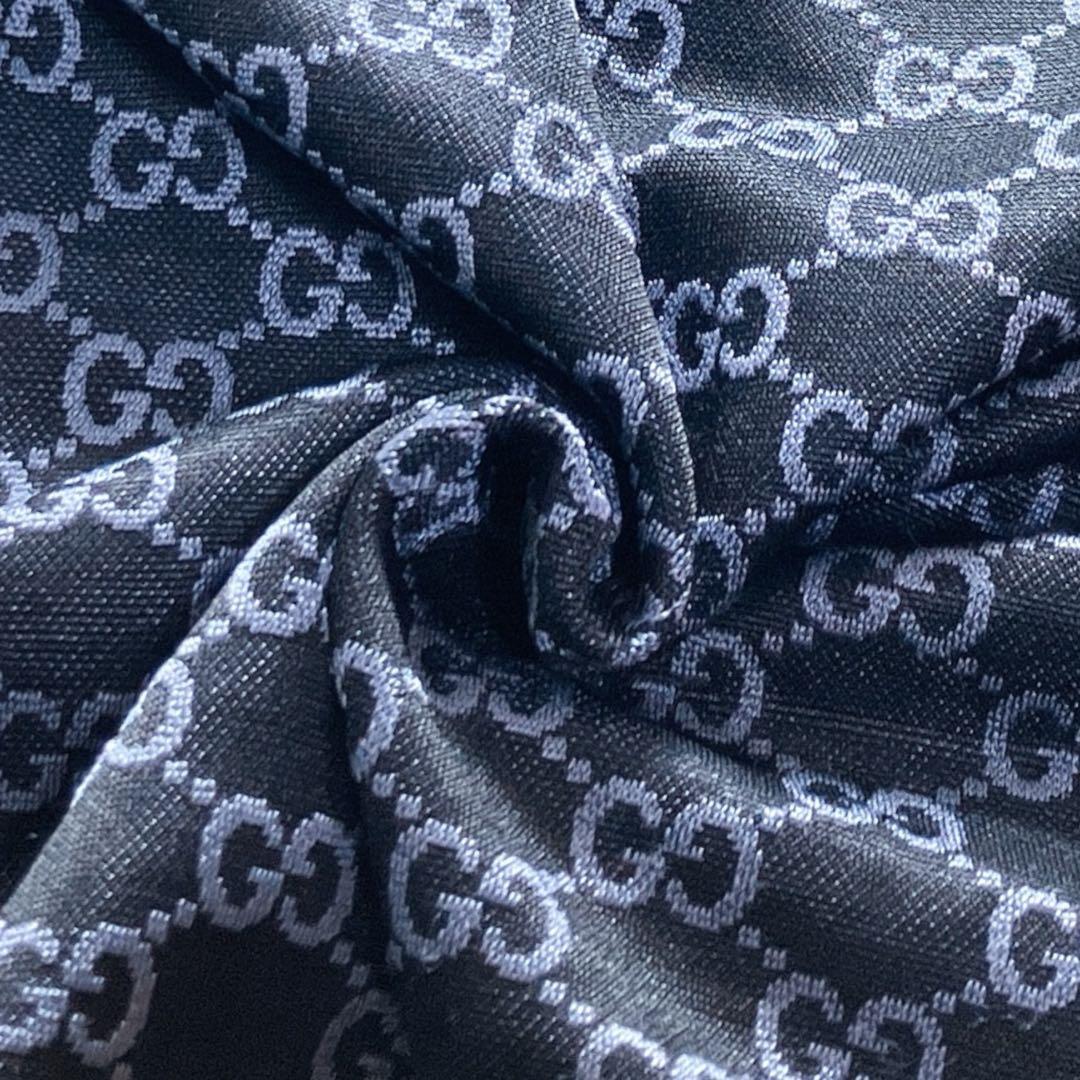 グッチ イタリア製 良品 GG柄 総柄 クルーネック カットソー ブラック