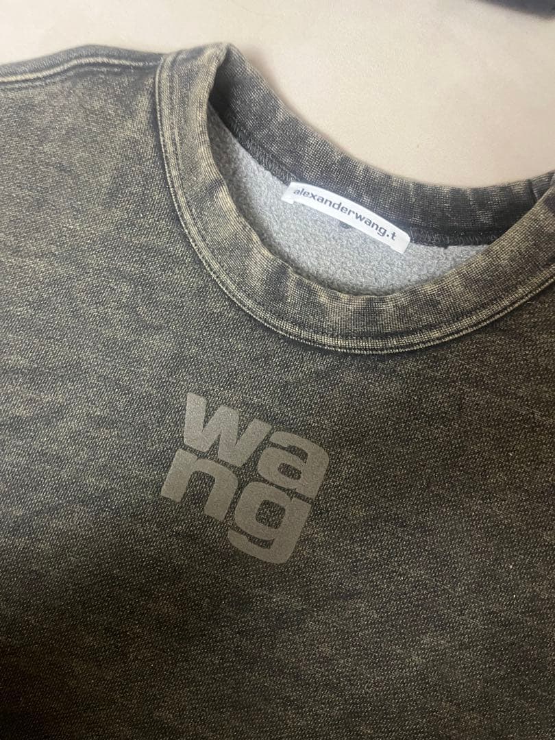 alexanderwang. グレー ロゴトレーナー