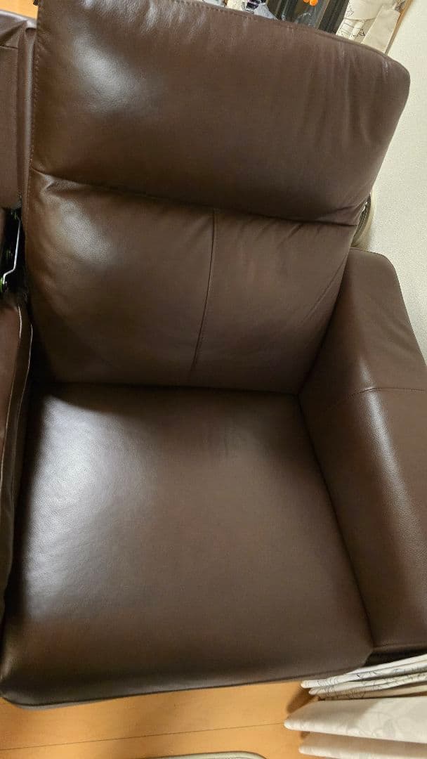 ニトリ　 電動リクライニング ダークブラウンソファ