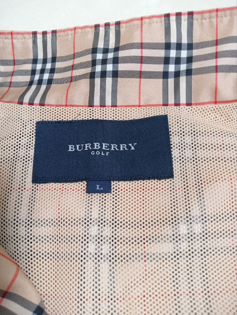 美品　BURBERRY　ハーフジップアップ　ジャケット　ノバチェック　Lサイズ