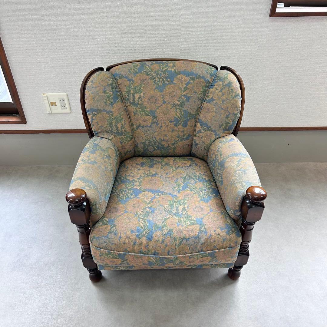 karimoku カリモク 1人掛けソファ レトロ 家具 アンティーク