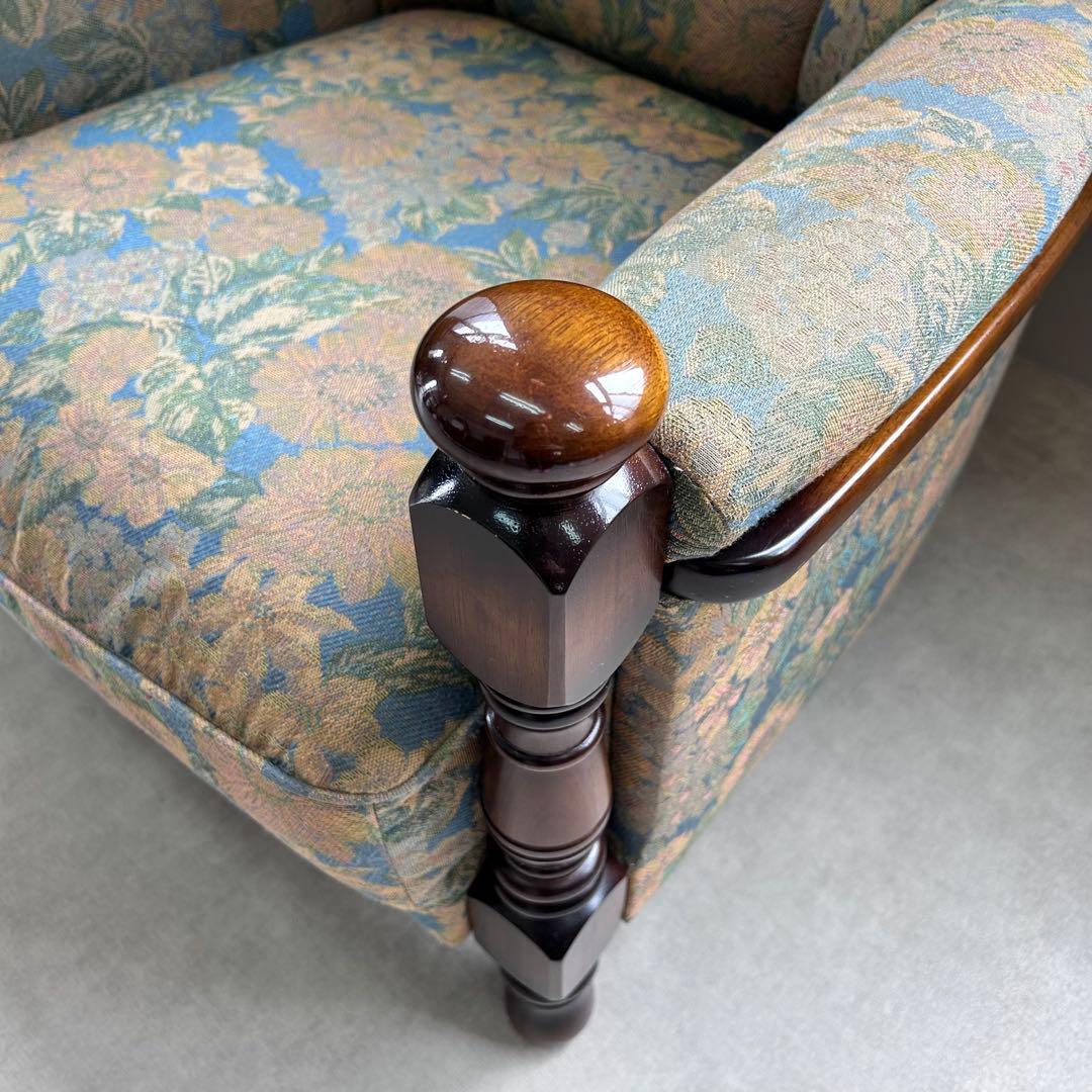 karimoku カリモク 1人掛けソファ レトロ 家具 アンティーク