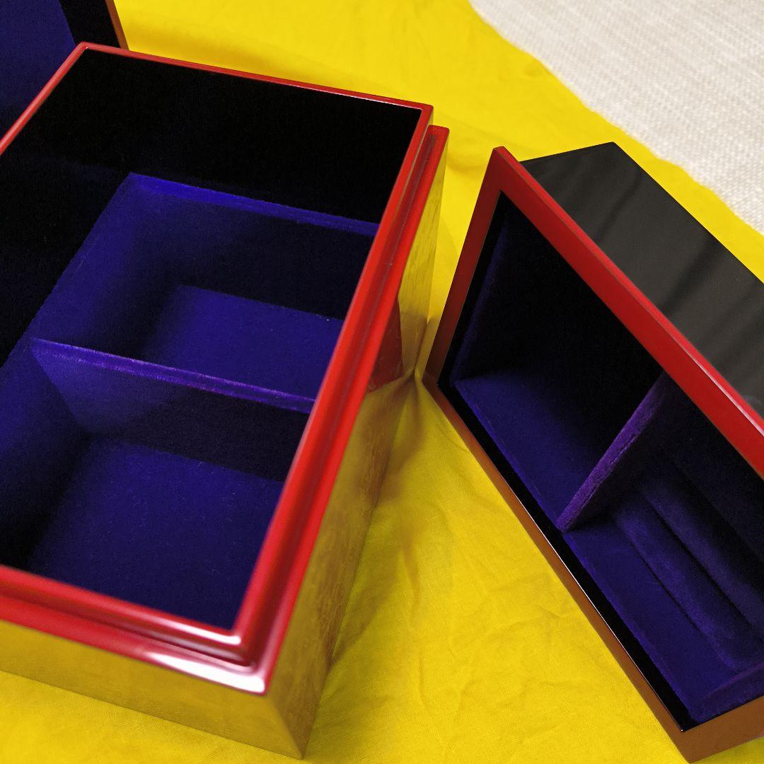 輪島塗　漆器 宝石箱 ジュエリーケース　赤と金の花模様　ジュエリーボックス