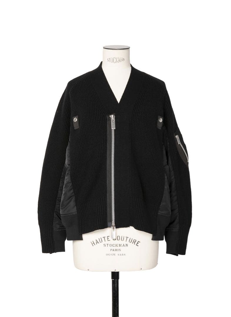 最終値下げ‼️美品✨sacai SCW- 112 カーディガン（黒）