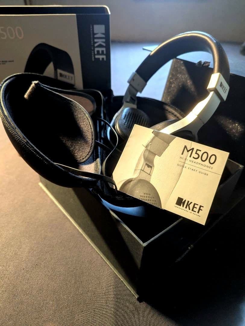 新品同様 KEF M500 超高音質高級ヘッドホン シルバー