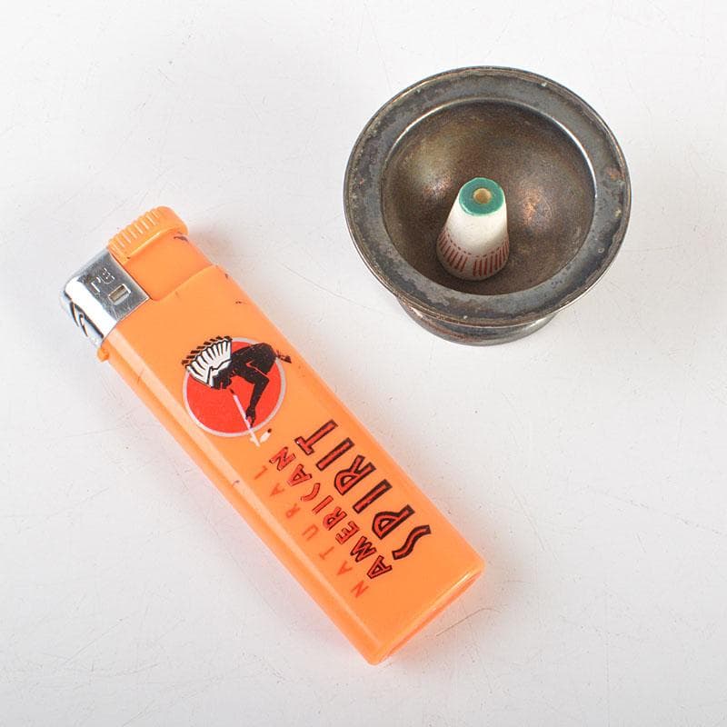 純銀製　神獣三足　線香立て　小さな香炉　重さ約16g　N　6784