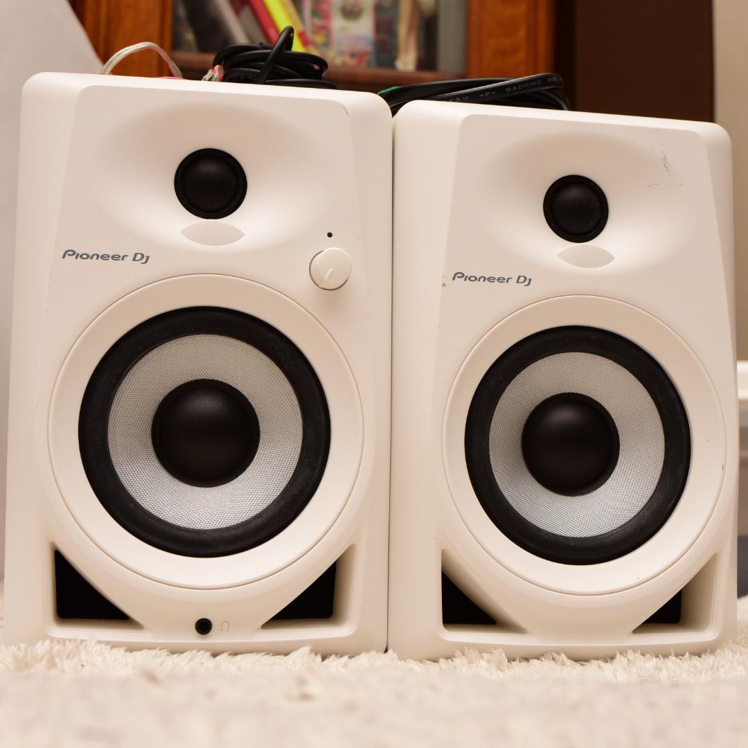 Pioneer DJ DM-40-W ホワイト スピーカー（ペア）