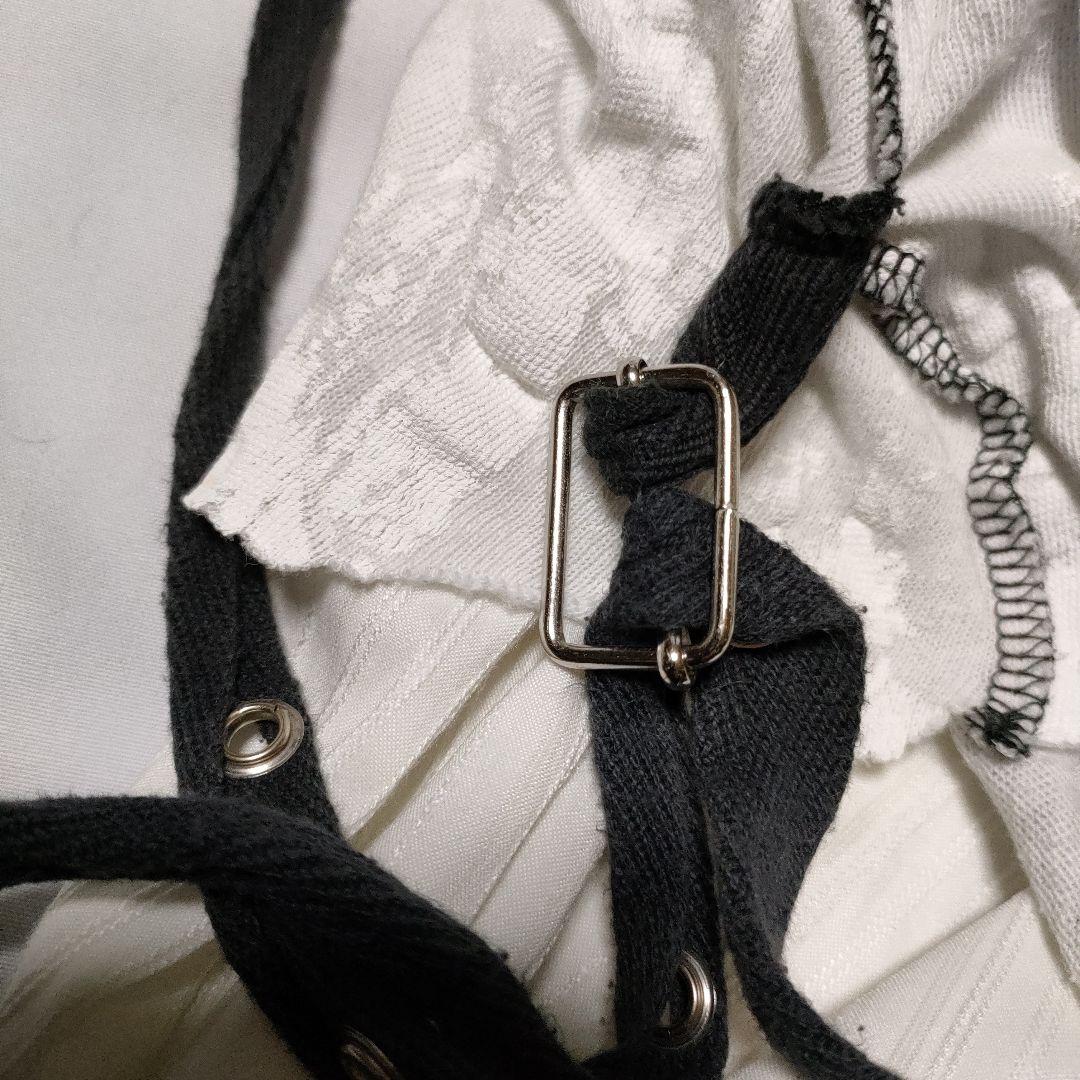 普*9様 h.NAOTO 白 ANARCHY 拘束 紐 スカル 長袖 トップスカ