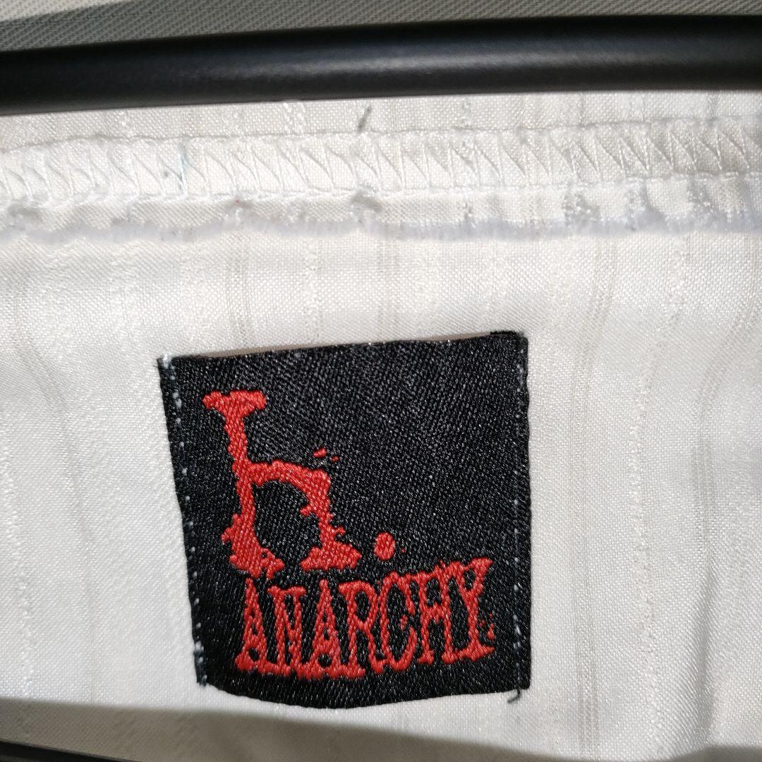 普*9様 h.NAOTO 白 ANARCHY 拘束 紐 スカル 長袖 トップスカ
