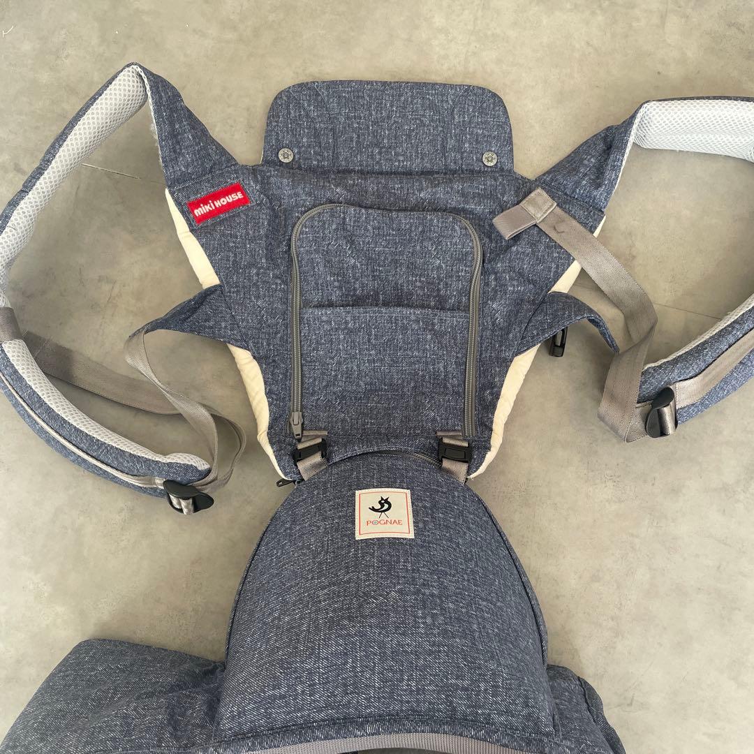 ポグネー　ヒップシート付き抱っこ紐　ミキハウス