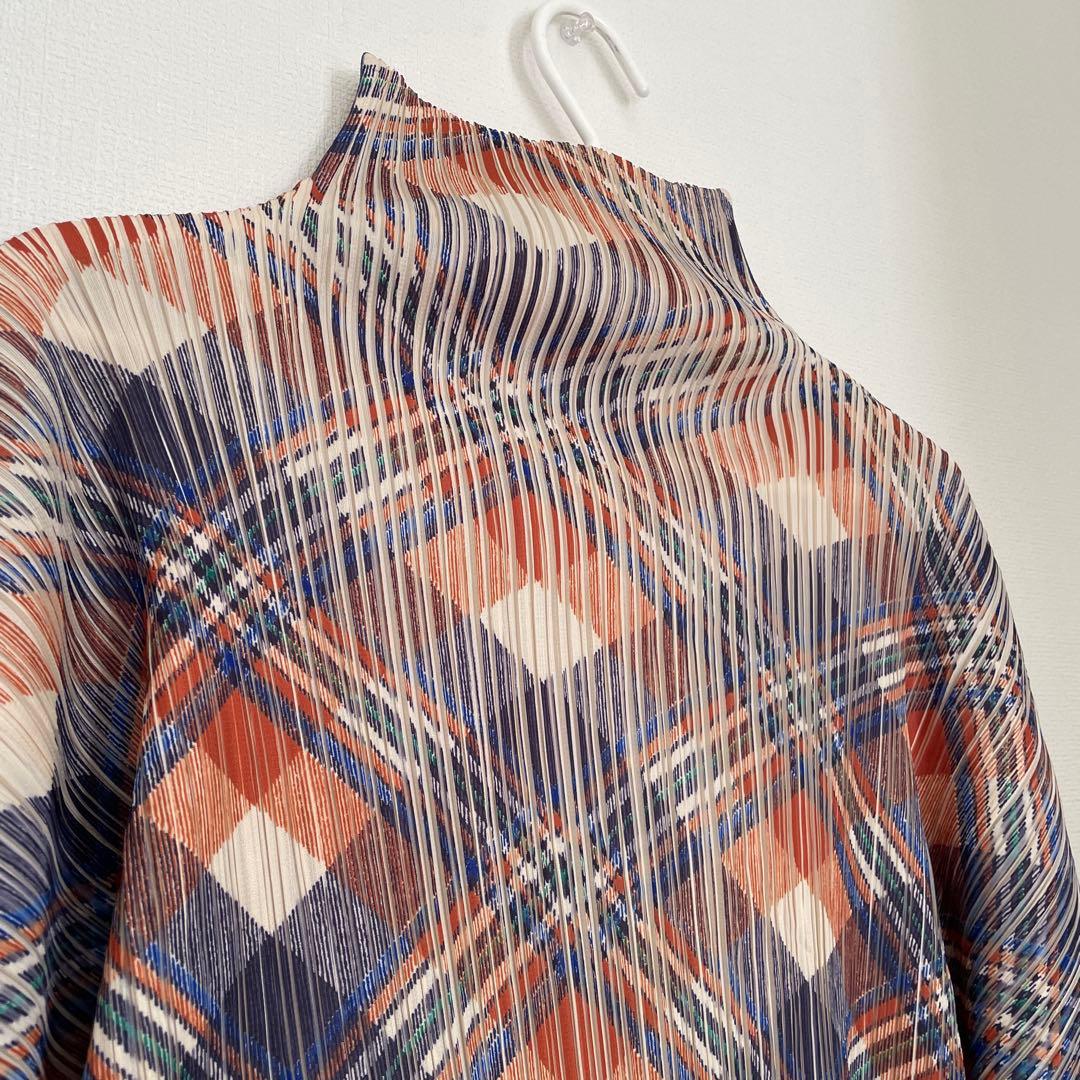 最終値下げ⭐︎9 イッセイミヤケ　チェック柄 長袖トップス