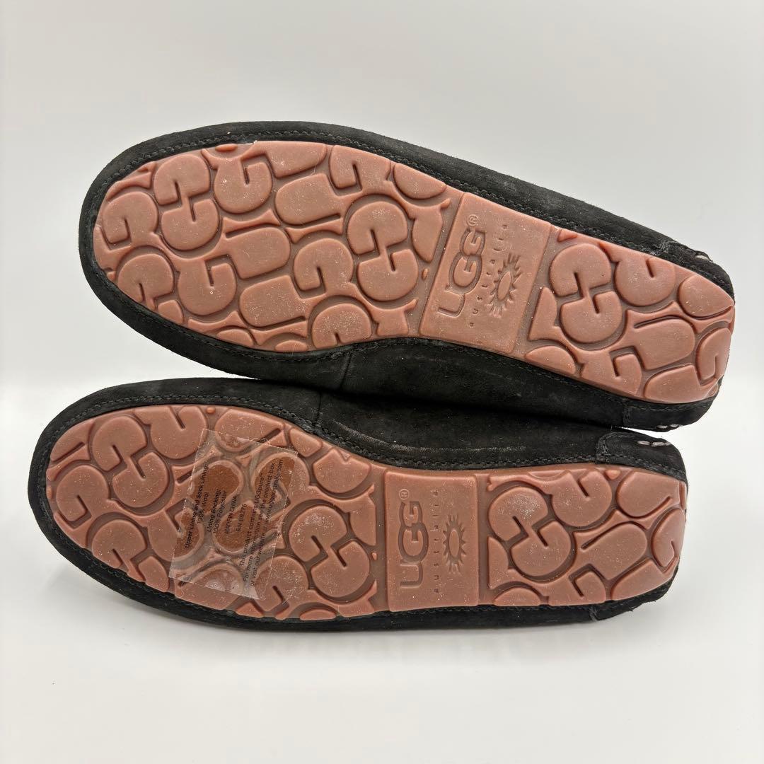 未使用✨UGG アグ ブラック　モカシン ムートンフラットシューズ アンスレー