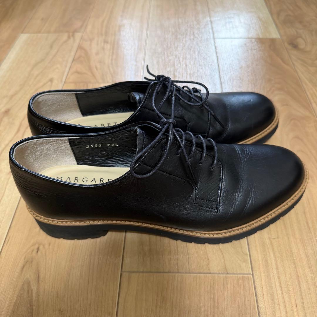 ☆美品☆ MARGARET HOWELL　革靴　黒　レースアップ　本革　レザー