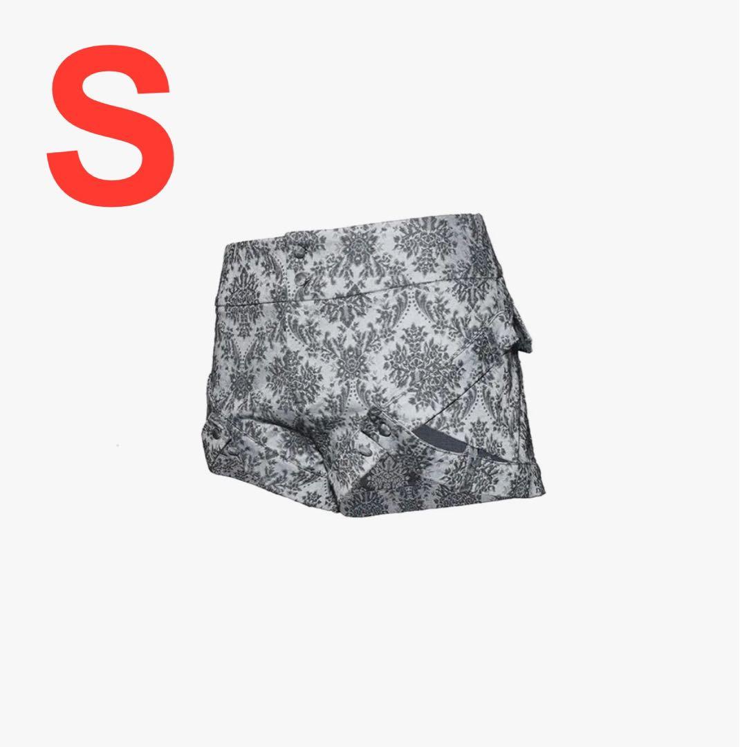 パンツ theredthread S v-cut mini shorts gray S