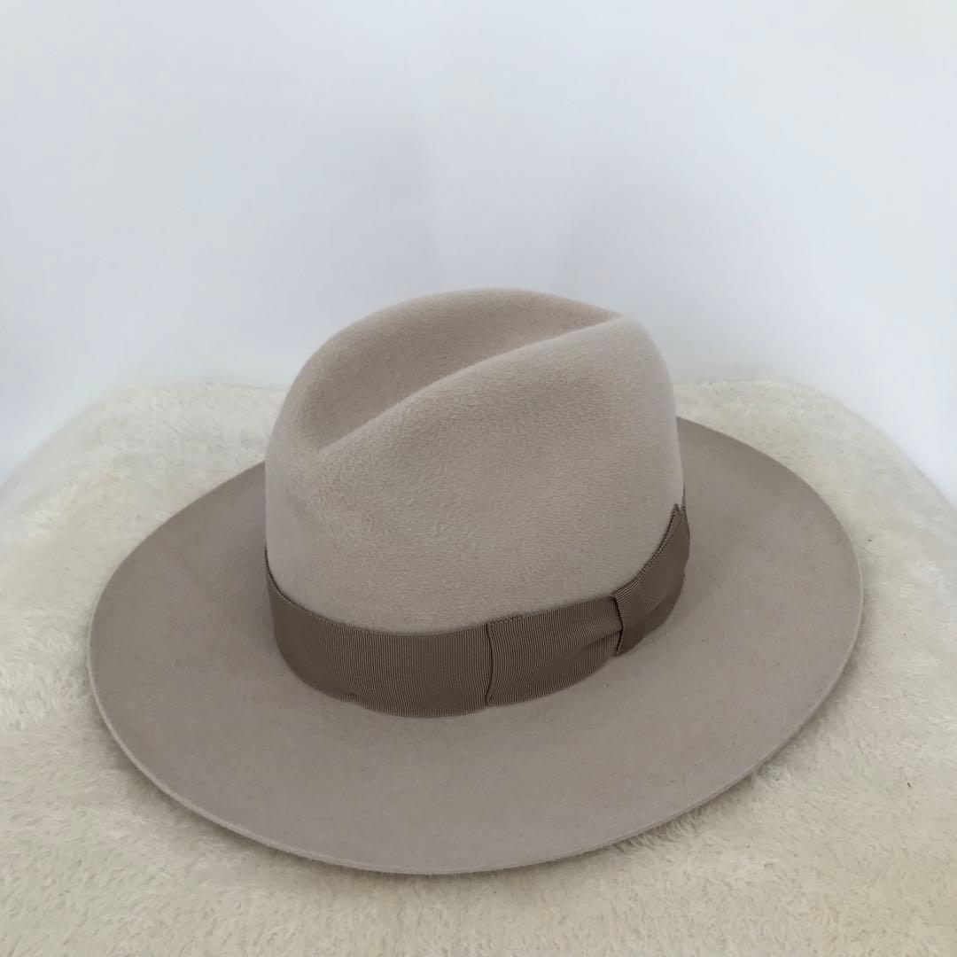 ワコマリア　ハット　M　58　ベージュ　ラビットファー