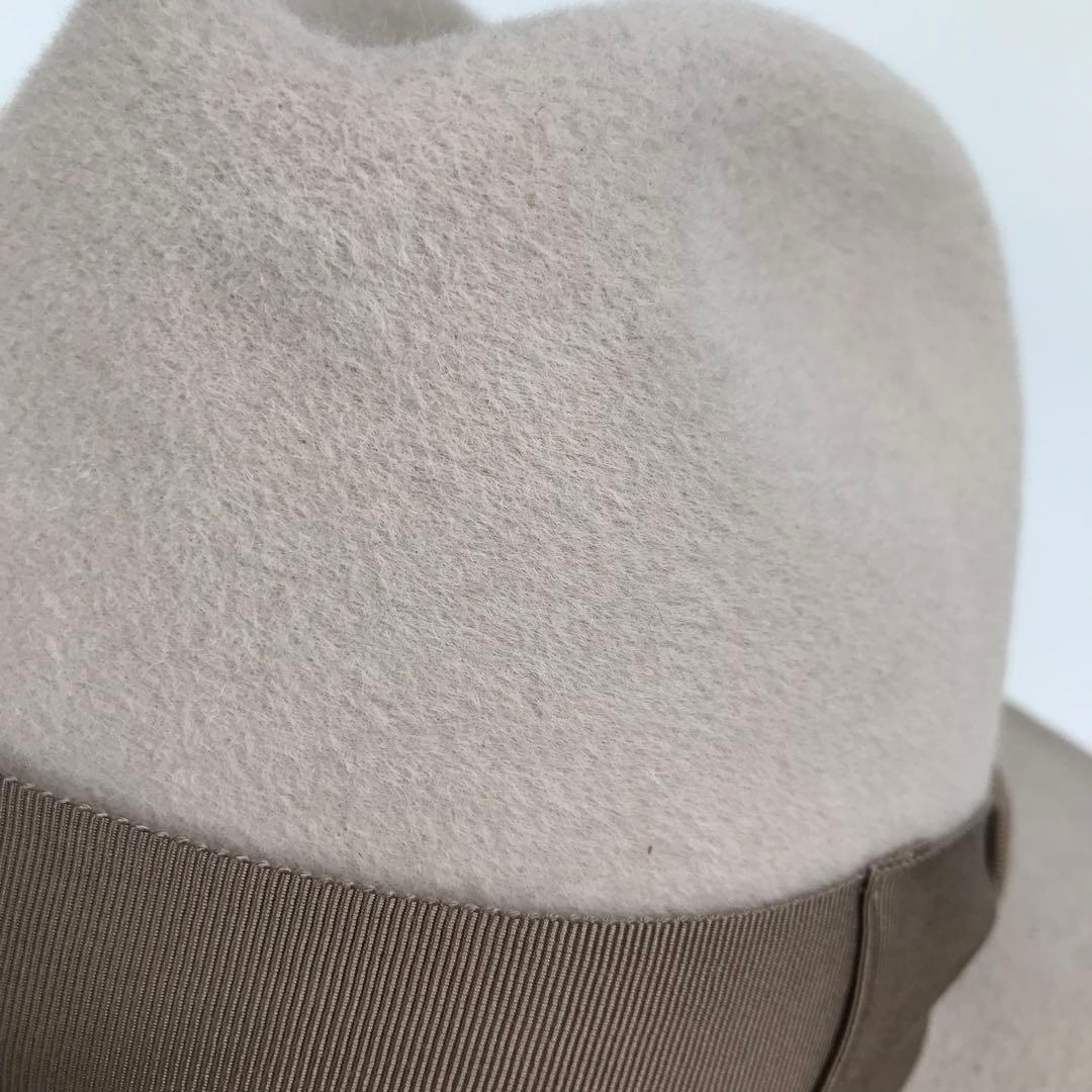 ワコマリア　ハット　M　58　ベージュ　ラビットファー