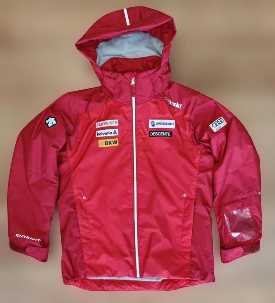 DESCENTE デサント 子供用 スキーウェア レッド/ブラック