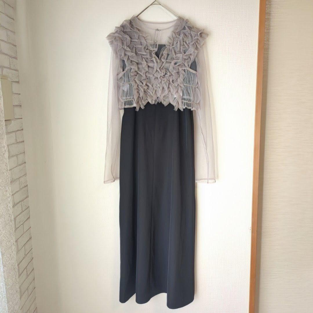 美品 niana ニアナ Many wayフリルドレス S 結婚式 オケージョン