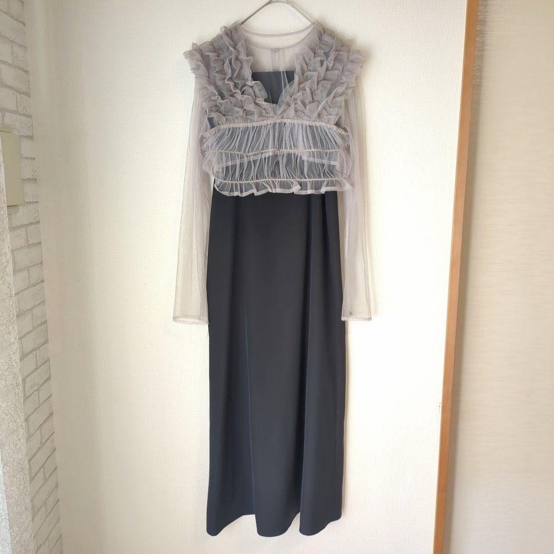 美品 niana ニアナ Many wayフリルドレス S 結婚式 オケージョン