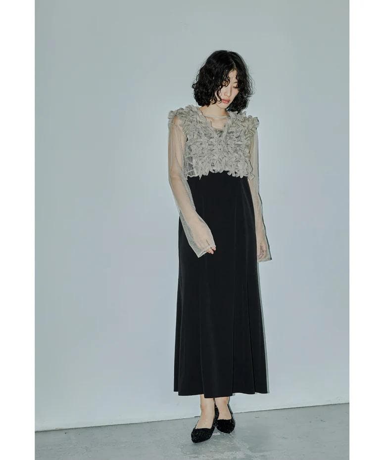 美品 niana ニアナ Many wayフリルドレス S 結婚式 オケージョン