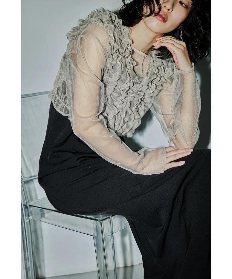 美品 niana ニアナ Many wayフリルドレス S 結婚式 オケージョン