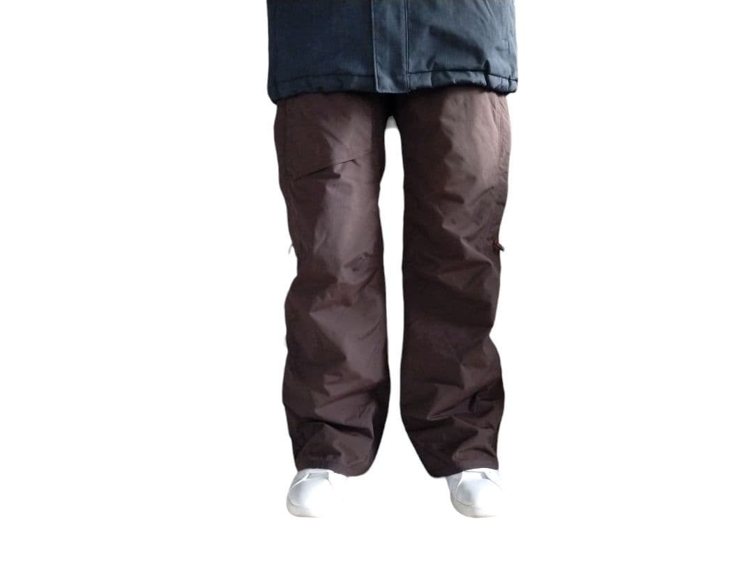 【高機能 極美品】US ノースフェイス HYVENT スノーパンツ 茶 XS