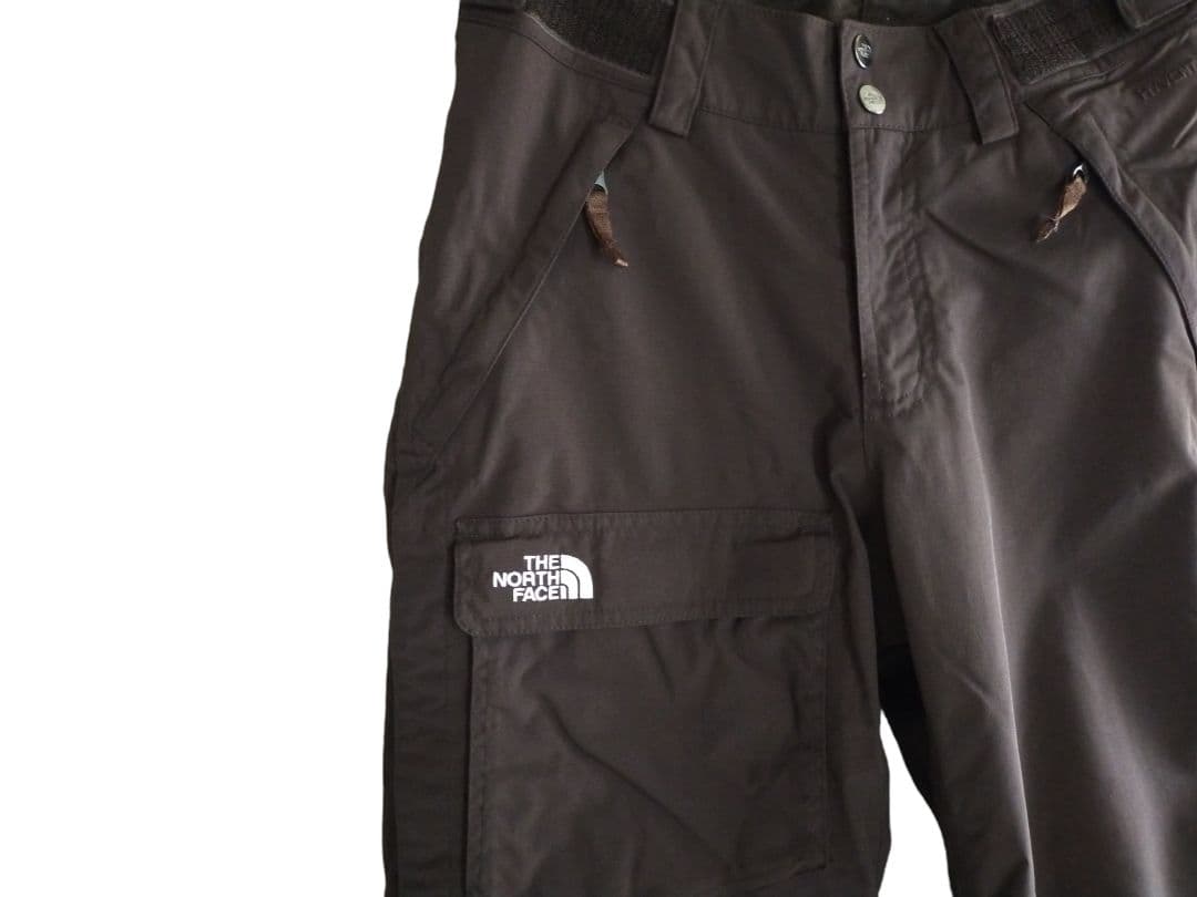 【高機能 極美品】US ノースフェイス HYVENT スノーパンツ 茶 XS