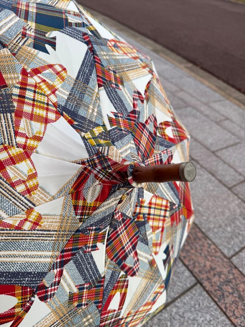 ヴィヴィアン 長傘 竹製ハンドル 美品 オーブ柄