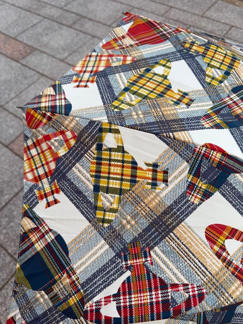 ヴィヴィアン 長傘 竹製ハンドル 美品 オーブ柄