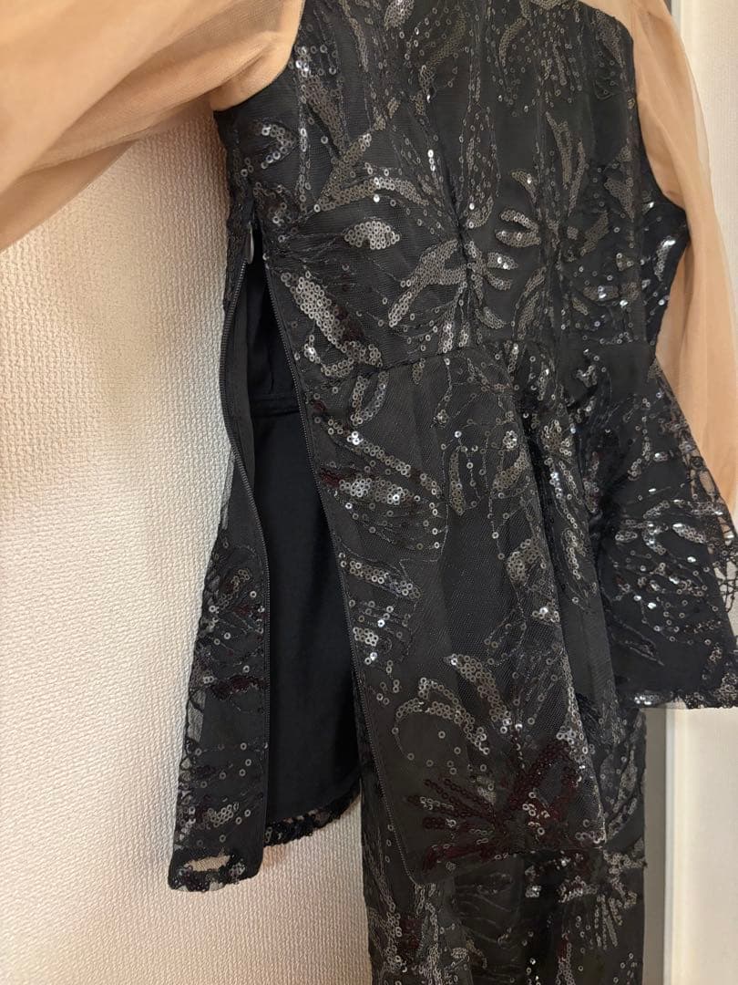 Leja スパンコール花柄 ドレス Mサイズ