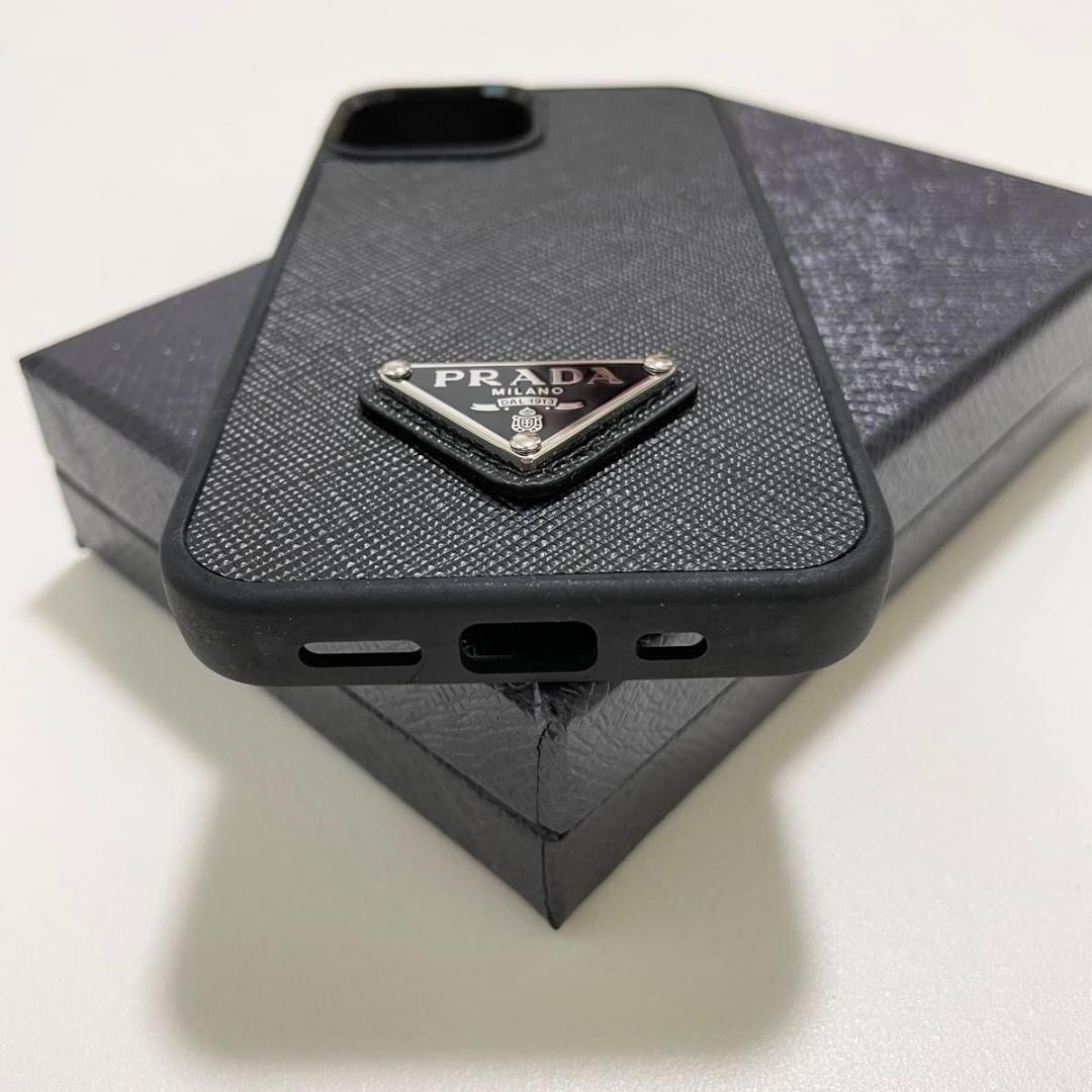 プラダ iPhone13 mini スマホケース 黒 サフィアーノ 新品未使用