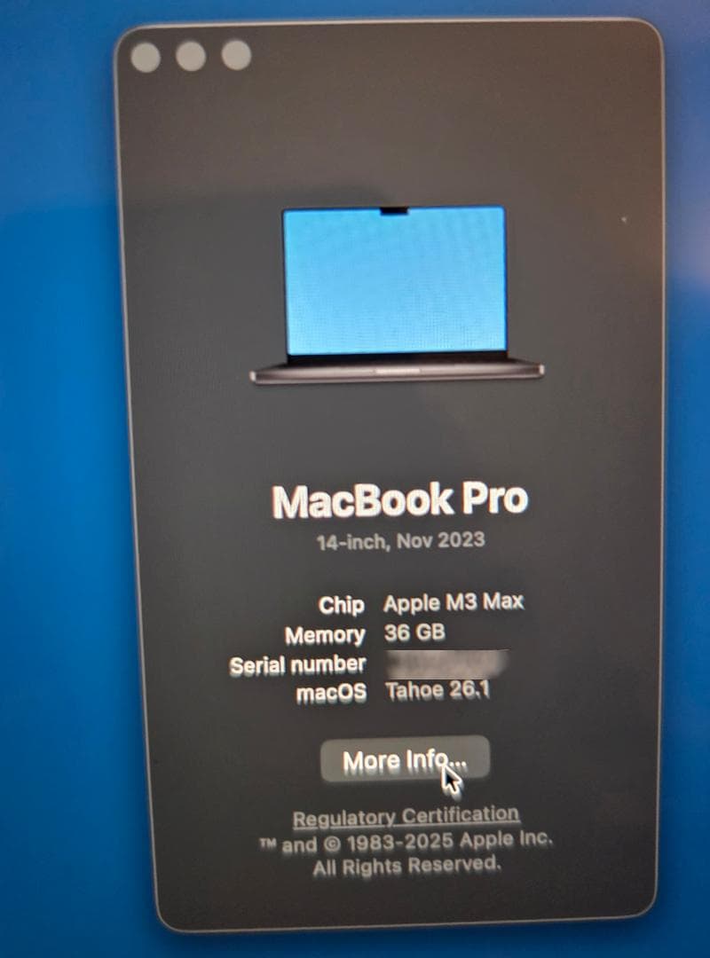 MacBook Pro 14インチ M3 Max/36GB/2TB/英語配列