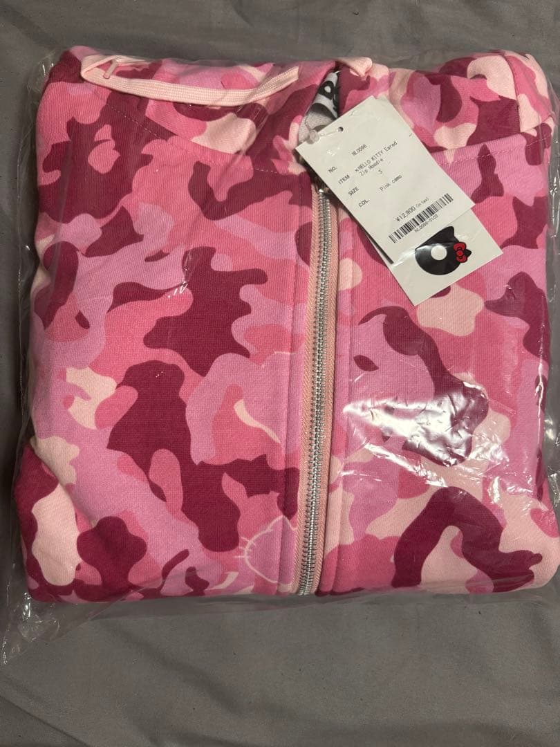 HELLO KITTY 9090girl パーカー Pink camo S