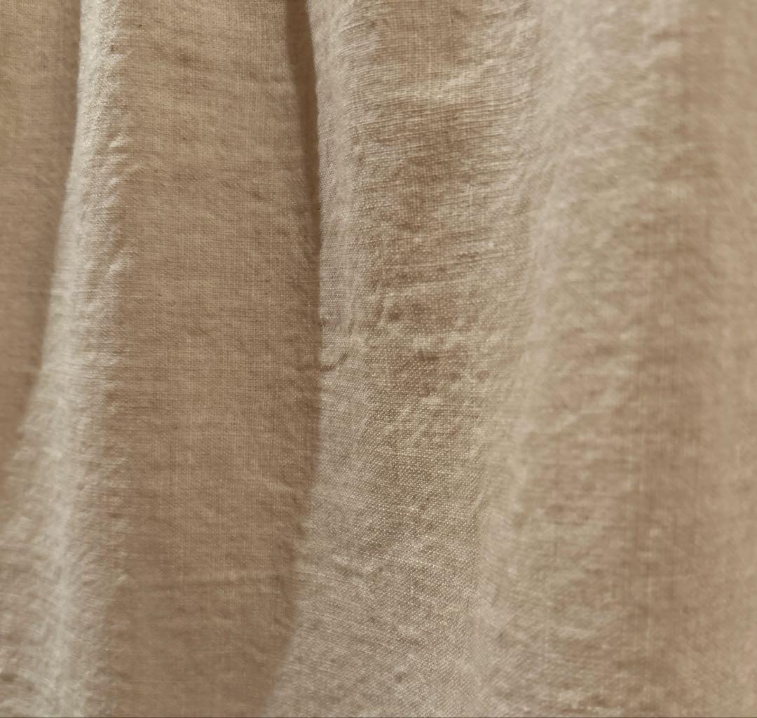 リカズ様 シンプルパンツ　L リンレイヌ　リネンウール　ヴァニラ