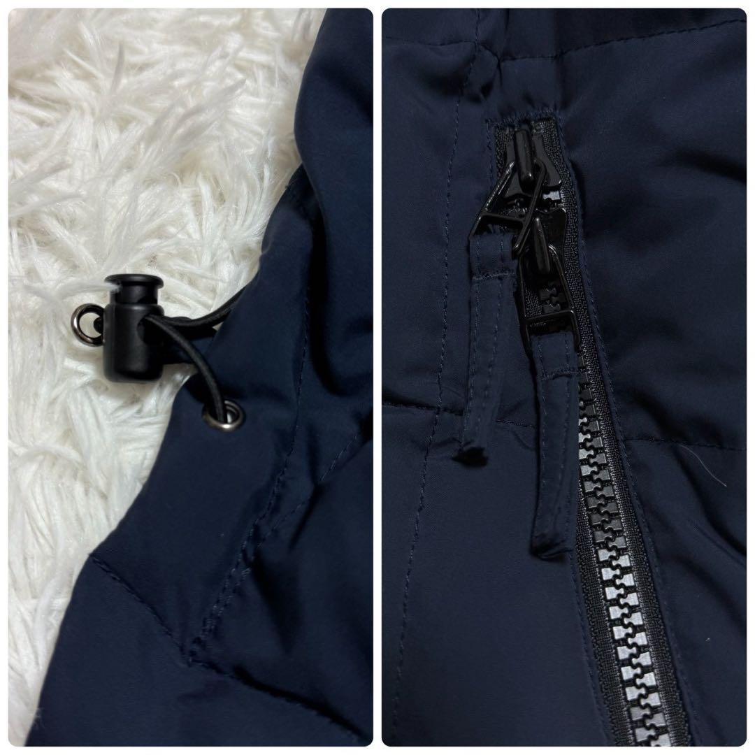 美品✨ナノユニバース 西川ダウン カグラジャケット 2way ダブルジップ 濃紺