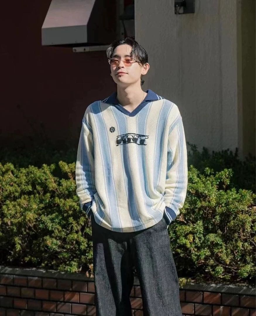 RICE NINE TEN ニット ロングスリーブ サッカー ジャージー ２