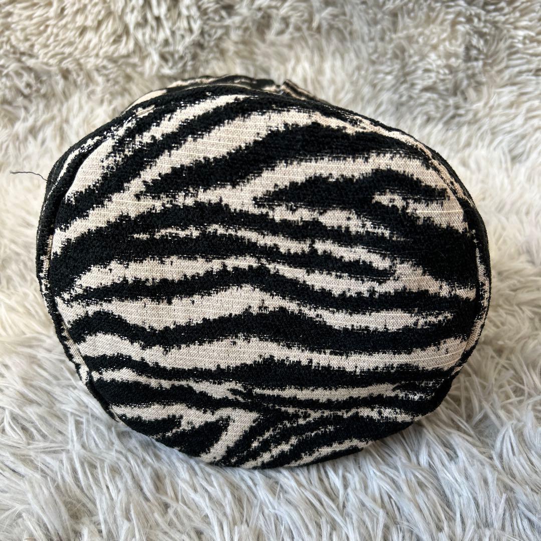 【未使用品】A VACATION BUCKET ZEBRAかごバッグ サファリ