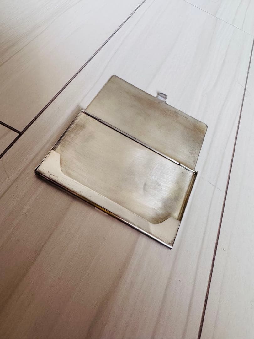 レア ティファニー ミラーストライプSV925 金属カードケース メタル名刺入れ