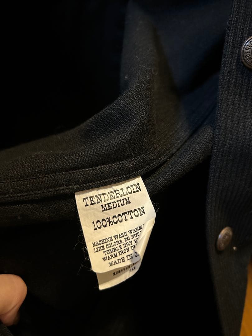 TENDERLOIN ピケ　ブラックジャケット 40 M テンダーロイン