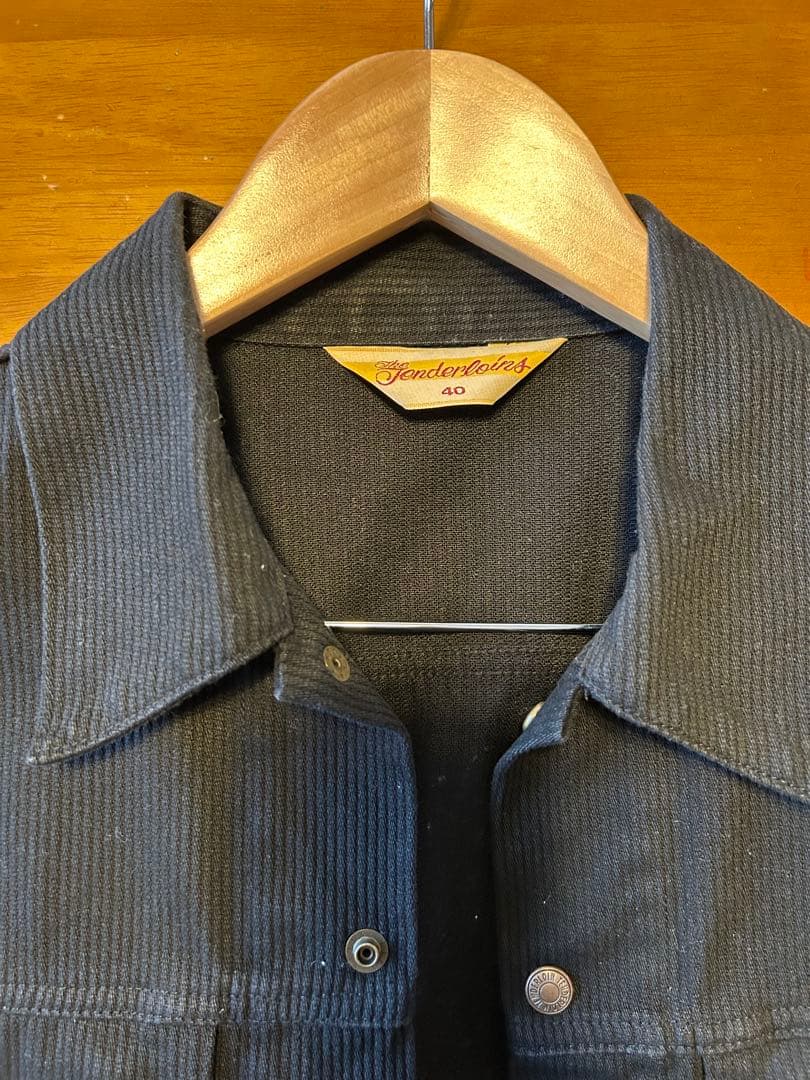TENDERLOIN ピケ　ブラックジャケット 40 M テンダーロイン