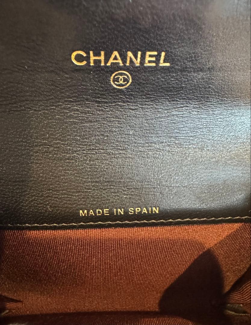 【美品】CHANEL シャネル 名刺入れ マトラッセ ブラック ラムスキン