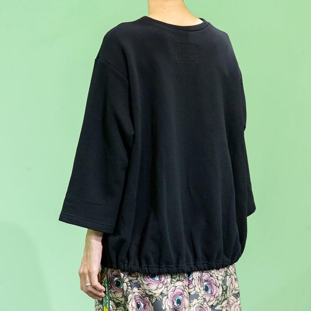 ヒグチユウコ ボリス雑貨店オリジナルスウェット黒 眼花ワッペン付き