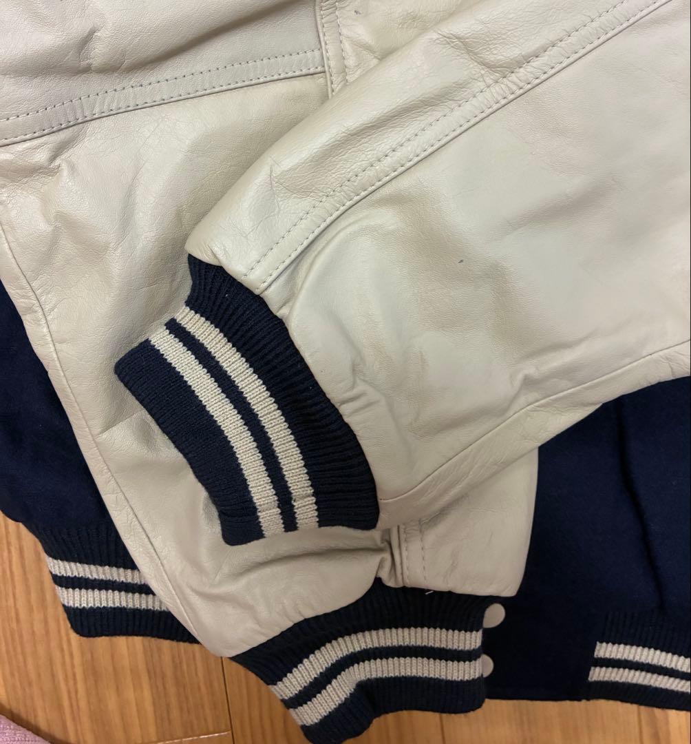 新品♡SUNTORY BOSS♡ボスジャン スタジャン 袖レザー 牛革 本革