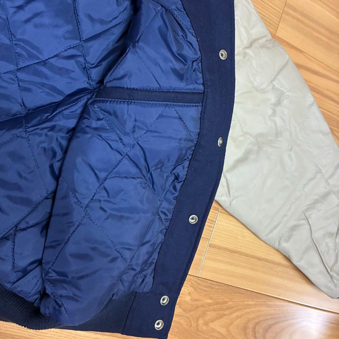 新品♡SUNTORY BOSS♡ボスジャン スタジャン 袖レザー 牛革 本革