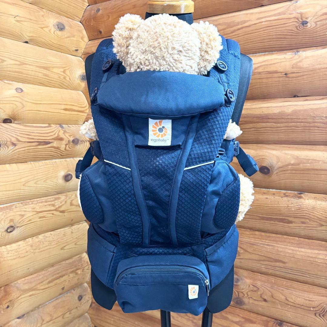 【美品】ergobaby 抱っこ紐 オムニブリーズ ミッドナイトブルー