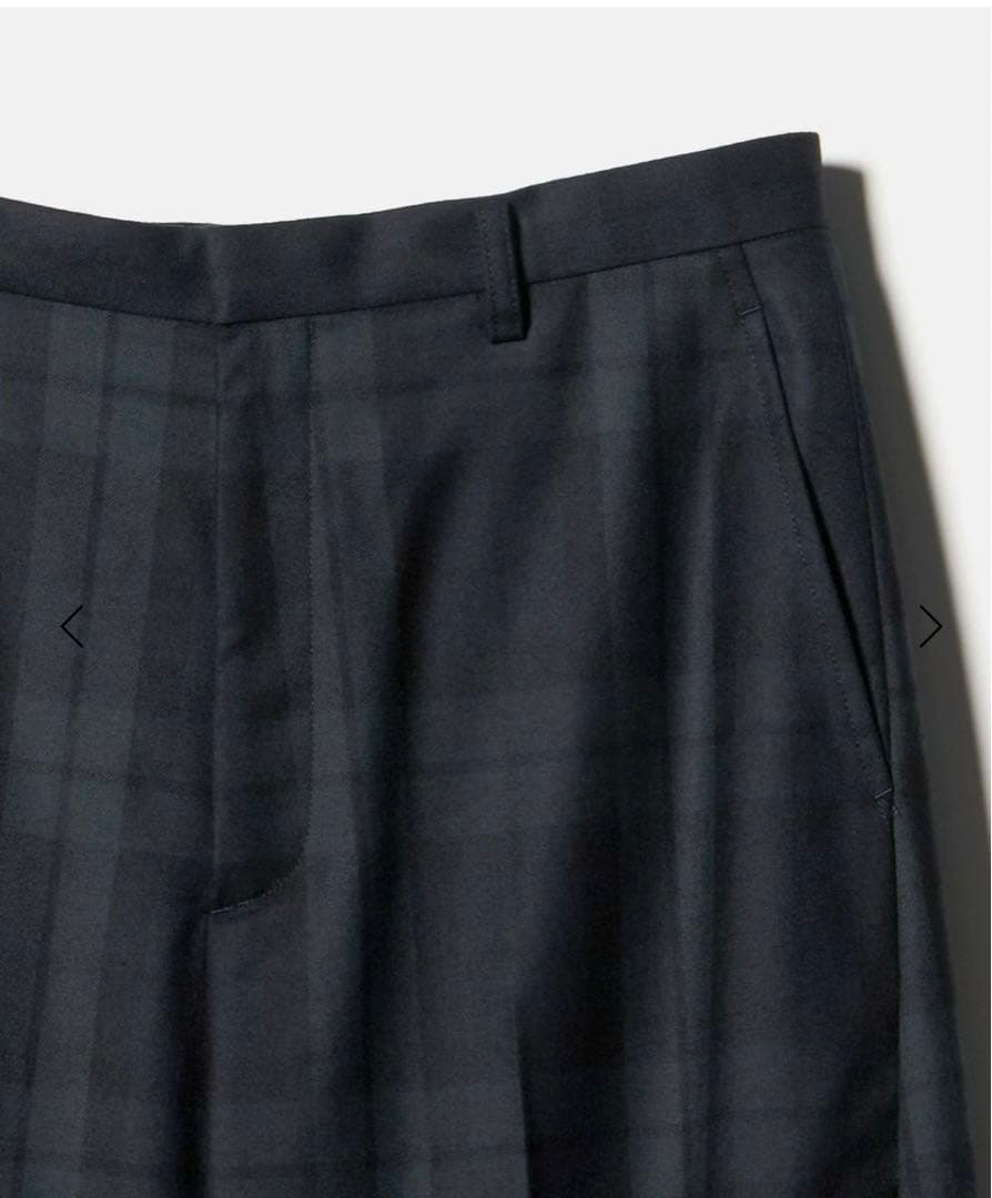 新品未使用　6(ROKU) チェック カーブ パンツ　34