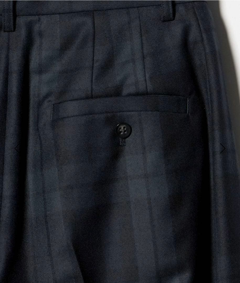 新品未使用　6(ROKU) チェック カーブ パンツ　34