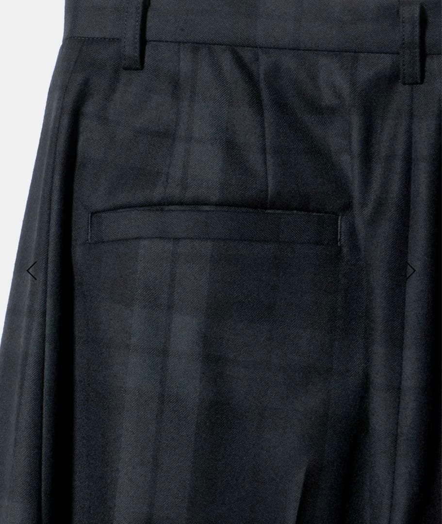 新品未使用　6(ROKU) チェック カーブ パンツ　34