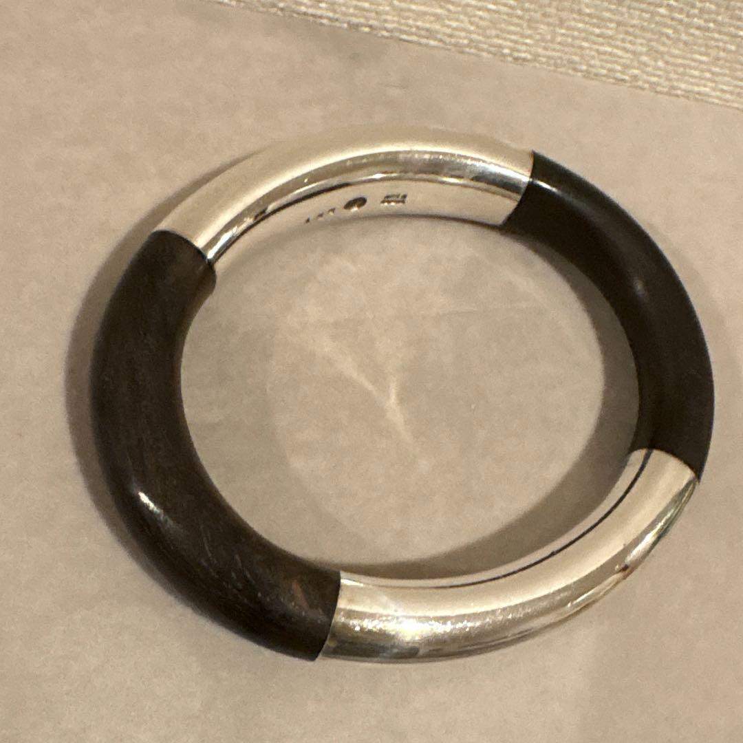 ［ ］バングル　シルバー&黒檀