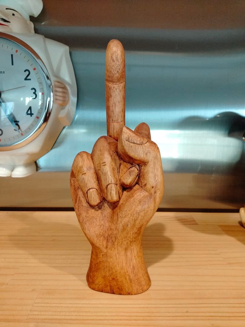 Fuck 　ファックユー　ハンド　手　置物　ビンテージ　反戦　20cm